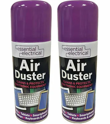 £6.99 • Buy 2 X 200ml Compressed Air Duster Spray Can Cleans & Protects Laptops Keyboards