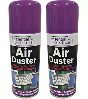 £6.99 • Buy 2 X 200ml Compressed Air Duster Spray Can Cleans & Protects Laptops Keyboards
