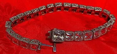 Judith Ripka Diamonique  Princess Cut  Sterling Silver Bracelet • $200