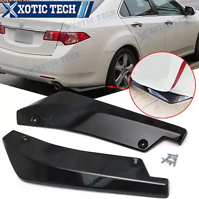 For Acura TSX TLX ILX MDX RDX Rear Bumper Diffuser Splitter Canard Gloss Black • $22.91