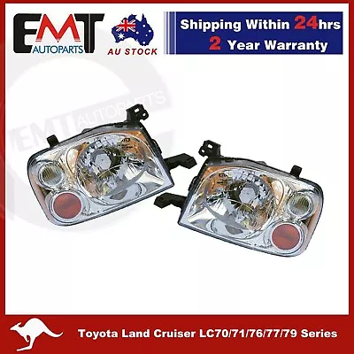 Fits Nissan Navara D22 2001-2014 Left Right Front Lamps Head Lights Pair • $110.06