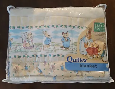 Vintage Beatrix Potter Quiltex Crib Blanket NIP • $119.96