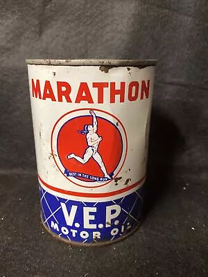 Marathon VEP 1 Qt Full Metal Motor Oil Can • $140