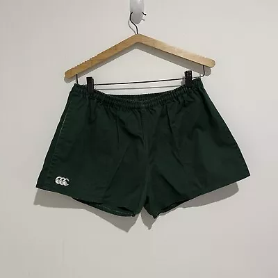 Canterbury Vintage High Cut Forest Green Rugby Footy Shorts Size 36 CCC • £21.68