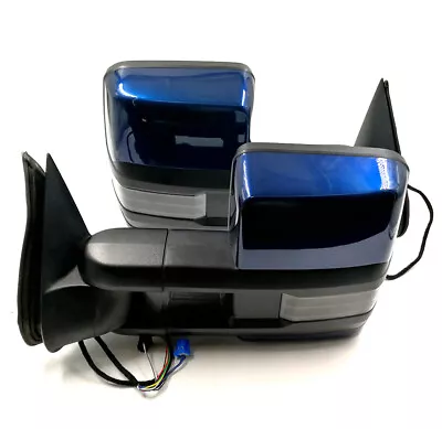 Painted Sacr'E Bleu Meta For 07-13 Silverado Power Heated Led Signal Tow Mirrors • $180