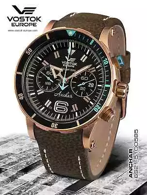 Vostok Europe Anchar Chronograph Quartz Bronze 6S21- 510O585 New Diver Watch • $822.97