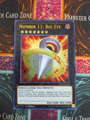 Yu-Gi-Oh! TCG Number 11: Big Eye BLLR-EN066 Ultra Rare 1st Edition Near Mint • $16.20