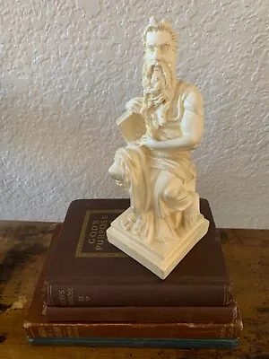Vintage A Santini Michelangelo Of Moses Sculpture Figurine Alabaster • $25