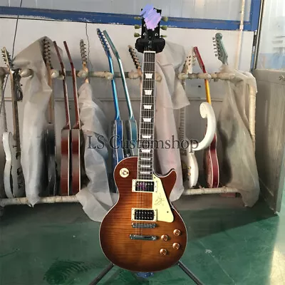 Custom LP Jimmy Page Vintage Sunburst Electric Guitar Mahogany Body Flamed Maple • $257.56