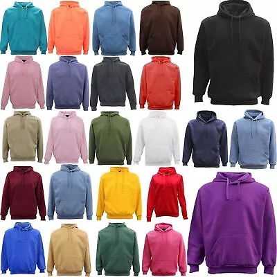 Adult Unisex Men's Basic Plain Hoodie Pullover Sweater Sweatshirt Jumper XS-8XL • $9.98