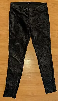 J.Brand 815 Mid-Rise Super Skinny Black Velvet Pants - 29 (29.5  Inseam) 815T635 • $34.99