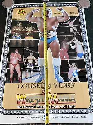 Wwe/wwf Original Poster - Wrestlemania Poster - Hulk Hogan Poster - Roddy Piper • $425