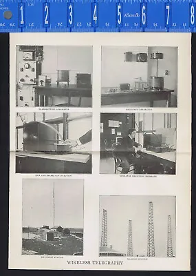 Wireless Telegraphy-De Forest & Marconi Station Key -1912 Historical Print • $11.49