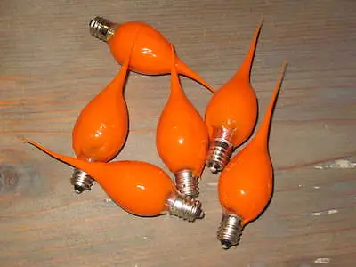 $8.50 • Buy 5 Watt Primitive Orange Silicone Bulb Set Of 6  /  Country Dip