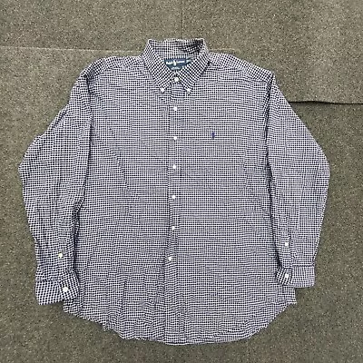 Ralph Lauren Shirt Mens XLarge Blue Blake Long Sleeve Button Up Cotton Size XL • $34.99