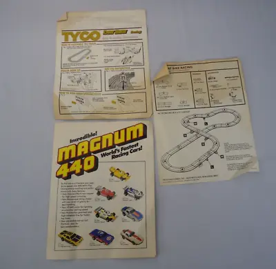 TYCO Slot Car Brochure Magnum 440 Racing Cars Dirt Bike Instructions Lot • $19.95