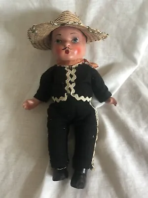 Vintage 9  Bisque Ceramic Matador Baby Doll Mustache Boy Spanish Bull Fighter • $22.50