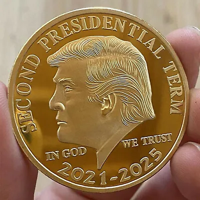 $12 • Buy US Donald Trump Gold Commemorative Coin  Second Presidential Term 2021-2025   Au