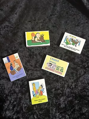 5 X Crude Funny Comic Raunchy Joke Match Boxes Vintage Rare Collectable • $12.99