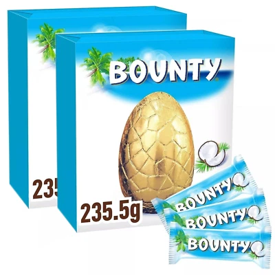 £17.99 • Buy 2 X Bounty Large Egg Coconut Milk Chocolate Easter Egg 235.5g
