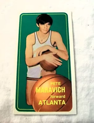 Vintage Pete Maravich 1970 Topps Rookie Card #123 Atlanta Hawks Oversized • $95