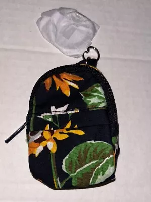 NWT Vera Bradley Backpack Keychain Bag Charm Sunflowers Navy • $22.99