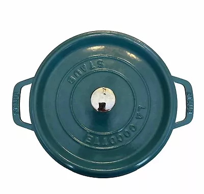 Staub La Cocotte Turquoise Green #24 Enameled Cast Iron Dutch Oven 4 QT 9 3/8  • $94.99