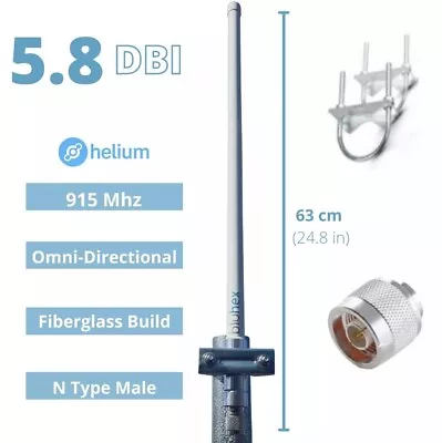5.8 DBI Tuned Fiberglass Helium Hotspot Miner Antenna US915 • $26.95
