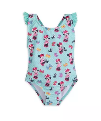 Disney Store Minnie Mouse And Figaro Swimsuit Girls UPF 50+ Size 2 NWT • $12