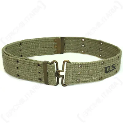 £19.45 • Buy WW2 US Olive Belt - Brass - Repro American Webbing Army Uniform Soldier