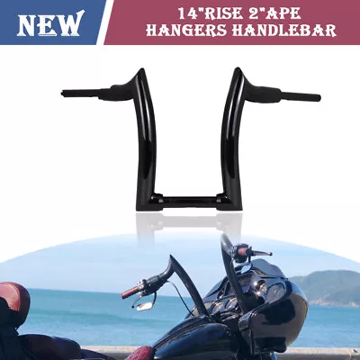 14'' Rise 2  Ape Hanger Handlebar Fit For Yamaha Vstar 1100 XVS1100 Chrome • $164.56