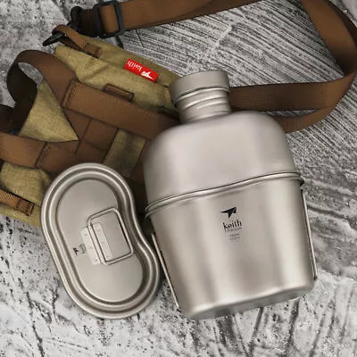 Titanium Canteen Mess Kit Large Capacity Water Kettle Bottle Ti3060 • $263.75