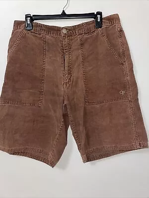 Vintage OP Ocean Pacific Corduroy Shorts Men's 34 Brown Beach Surfer • $65