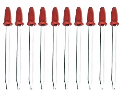 Pack Of 10 Dropping Pipettes 1.7ml CapacityRubber TeatNarrow Mouth-Eisco Labs • $13.99