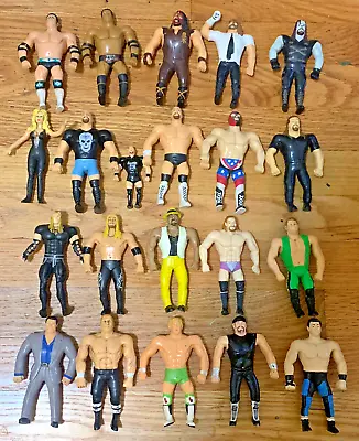 Vintage Just Toys WWF Bend-Ems WWE Wrestling HUGE Loose Lot Of 21 Figures VG++ • $134.95