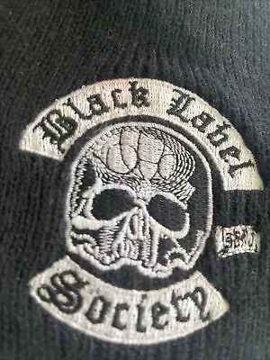 Black Label Society Skull & Brain Patch Black Knit Beanie Made In USA • $17.55