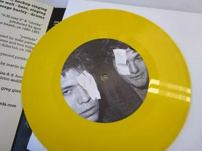 Yellow Vinyl  7  Minutemen The Burning Brothel Saccharine Trust My Heart Bleedz • $20