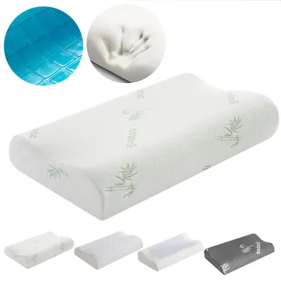 Memory Foam Pillow Cooling Gel Orthopedic Breathable Bed Pillow W/ Washable Case • $16.89