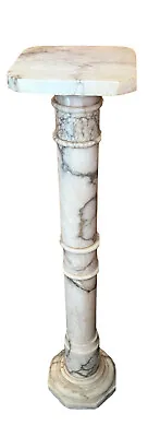 $600 • Buy Marble Pillar Pedestal Stand 39 Inches Tall Victorian Style Column, Antique!
