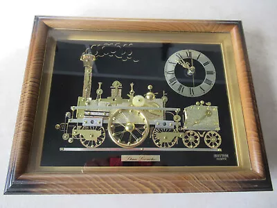 Railway Steam Locomotive Novelty Rhythm Quartz Wall Clock In Frame • £12.99