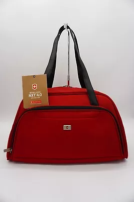 Victorinox Bravo Carpet Duffle Shoulder Red Zip Up Carry On Travel Bag • $175