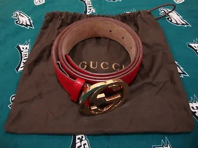 Gucci Guccissima Belt With Interlocking G 42 • $420