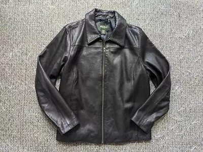 Vintage EDDIE BAUER Leather LAMBSKIN Womens XL Motorcycle Jacket • $129.95