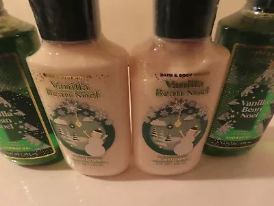 4 Bath & And Body Works  VANILLA BEAN NOEL  Shower Gel & Body Lotion (New) LOT • $24.99