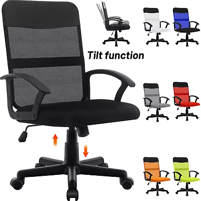 Mesh Office Chair Desk Chair Swivel Chair Computer Chair With Armrests • £36.95