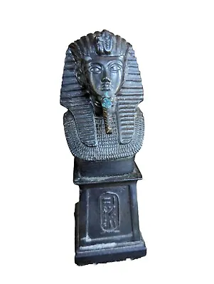 Vintage Egyptian King Tut Copper Plated Metal Sculpture Figurine 6 5/8  Tall • $30