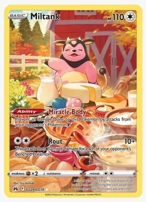Pokémon Miltank - Crown Zenith GG24/GG70 Holo LP • $1.99