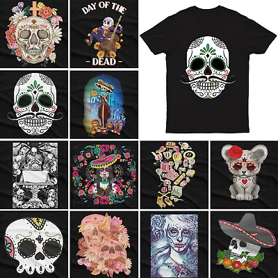 £8.49 • Buy Day Of The Dead Mexican T Shirt Sugar Skull Dia De Los Muertos Tradition#P1#PR#M