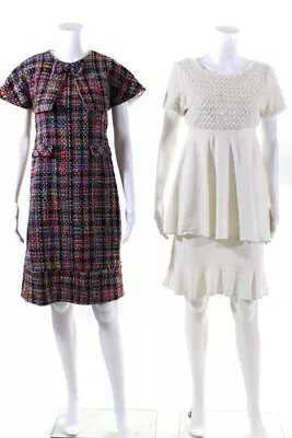 Miss Grant Helena Girls Tiered Dress Cape Dress White Multicolor Size 14 Lot 2 • $34.81