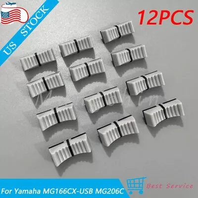 12pcs Gray Slide Fader Knob Cap For YAMAHA MG166CX-USB MG206C Hole 4MM • $14.40